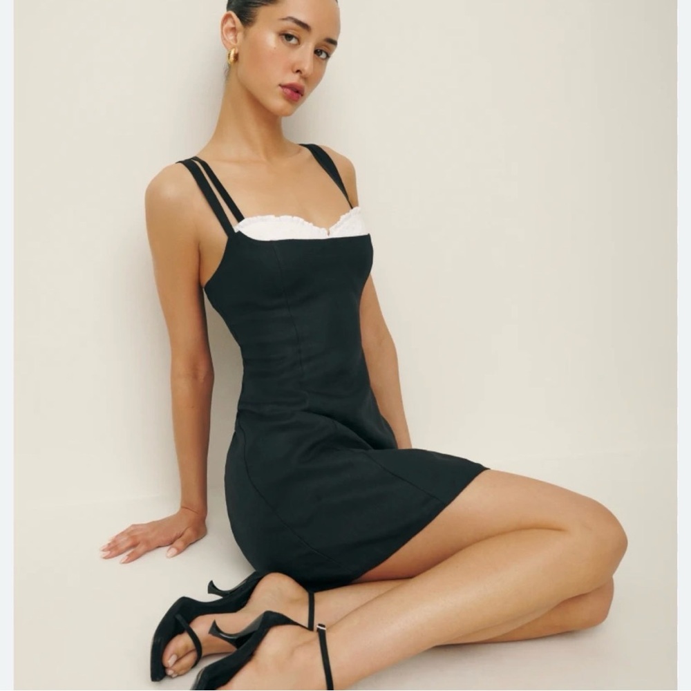 Reformation Lovella Linen Mini Dress NWT